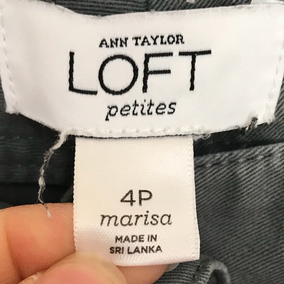 Ann Taylor Loft gray khaki pants - Picture 3 of 4
